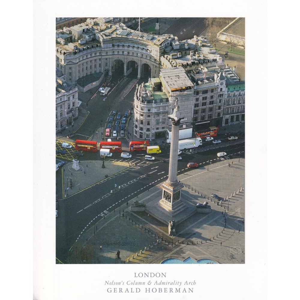 1998 London Nelson's Column Postcard Gerald Hoberman Vintage Travel Cityscape